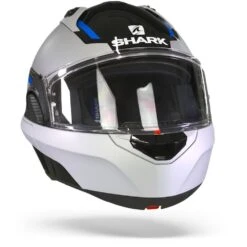 Shark Evo GT Sean Zwart Zilver Blauw KSB Systeemhelm -Scorpion Winkel shark evo gt sean black silver blue ksb.35