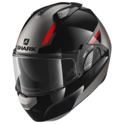 Shark Evo GT Sean Mat Antraciet Zwart Rood AKR Systeemhelm