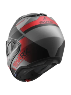 Shark Evo GT Tekline Mat Antraciet Chrom Rood AUR Systeemhelm -Scorpion Winkel shark evo gt tekline mat anthracite chrom red aur 2