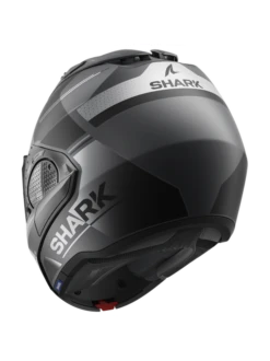 Shark Evo GT Tekline Mat Antraciet Chrom Zilver AUS Systeemhelm -Scorpion Winkel shark evo gt tekline mat anthracite chrom silver aus 2