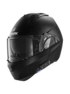 Shark Pack Evo GT N-Com B802 Blank Mat Zwart Mat KMA Systeemhelm -Scorpion Winkel shark pack evo gt n com b802 blank mat black mat kma 1