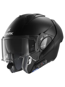 Shark Pack Evo GT N-Com B802 Blank Mat Zwart Mat KMA Systeemhelm -Scorpion Winkel shark pack evo gt n com b802 blank mat black mat kma 4