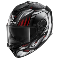 Shark Spartan GT Replikan Mat Bcl. Micr. Zwart Chrom Zilver KUS Integraalhelm