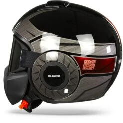 Shark Street Drak Tribute Rm Zwart Chrom Rood KUR Jethelm -Scorpion Winkel shark street drak tribute rm black chrome red kur.11