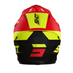 SHOT Furious Chase Rood Neon Geel Mat Crosshelm
