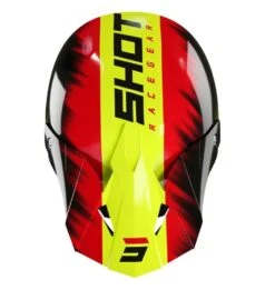 SHOT Furious Kid Versus Neon Geel Rood Glanzend Crosshelm