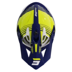 SHOT Lite Fury Navy Neon Geel Glanzend Crosshelm