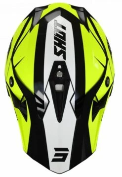 SHOT Pulse Revenge Zwart Neon Geel Wit Glanzend Crosshelm