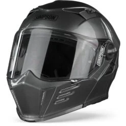 Simpson Darksome Gunmetal Systeemhelm -Scorpion Winkel simpson darksome gunmetal frontpage