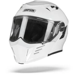Simpson Darksome Solid Wit Systeemhelm -Scorpion Winkel simpson darksome white.04 1