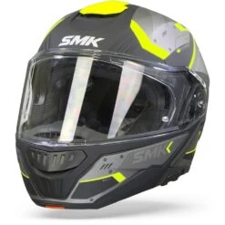 SMK Gullwing Tekker Grijs Geel Systeemhelm -Scorpion Winkel smk gullwing tekker grey yellow frontpage