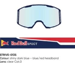 Spect Red Bull Strive Mx Goggles Single Lens Blue Red Clear